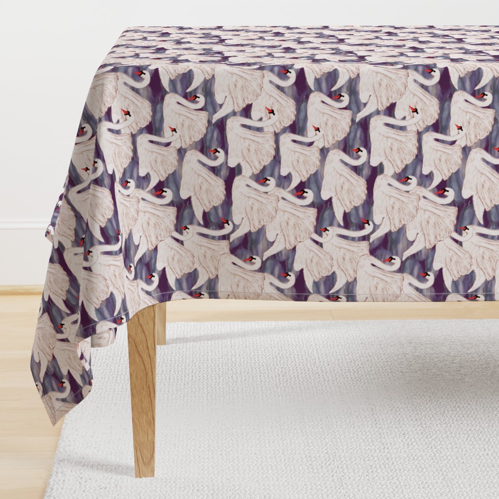 swans in violet