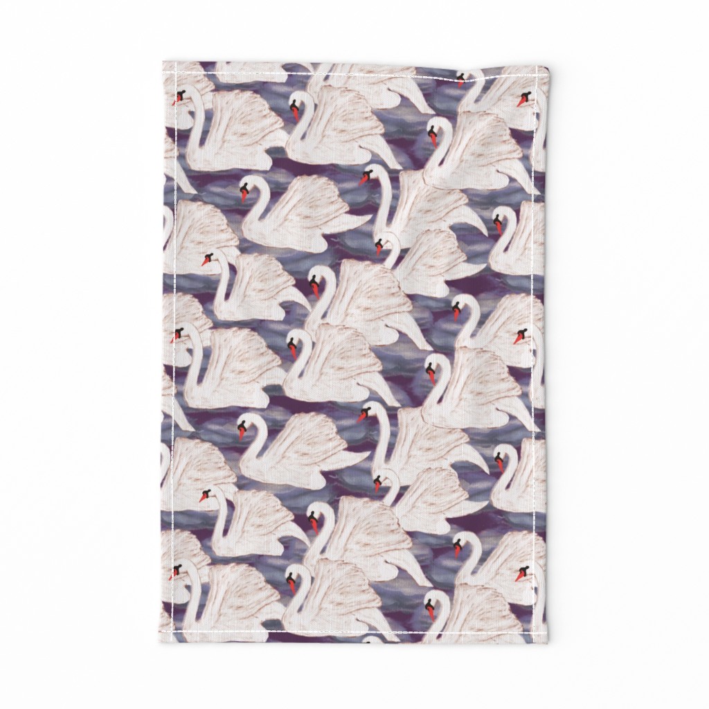 swans in violet