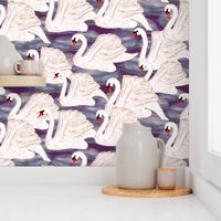 swans in violet