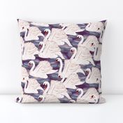 swans in violet