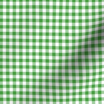Christmascolors green and white gingham, 1/4" squares 