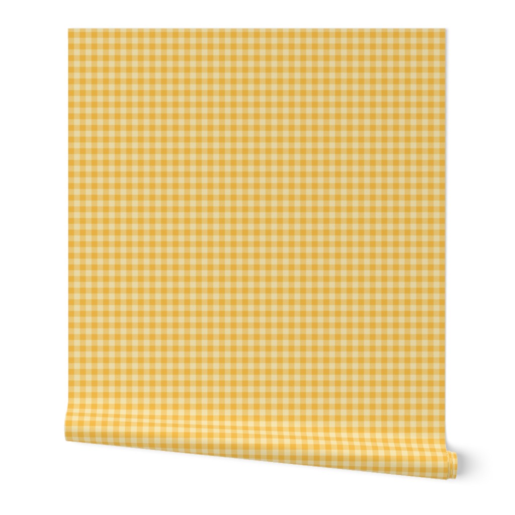 Christmascolors gold gingham, 1/4" squares 