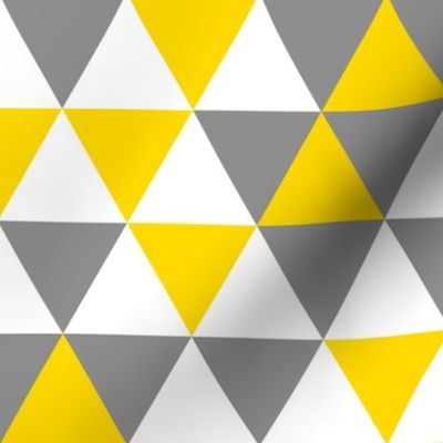 Triangles Yellow Grey White