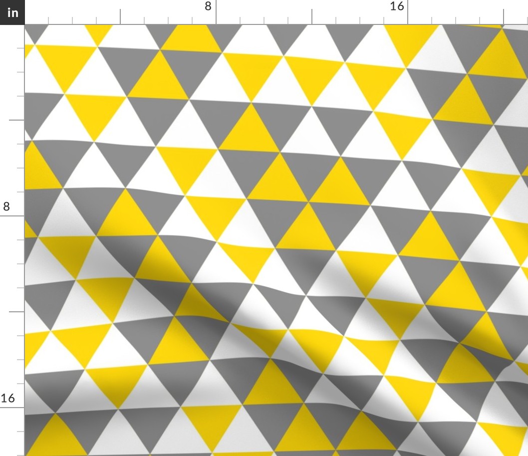 Triangles Yellow Grey White