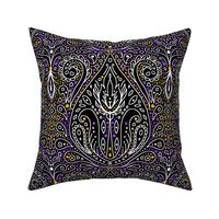 exotic paisley damask, halloween colors