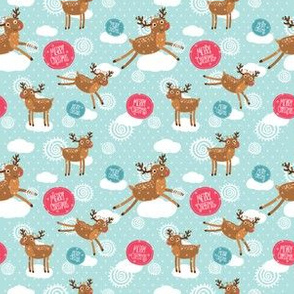 Christmas deer pattern