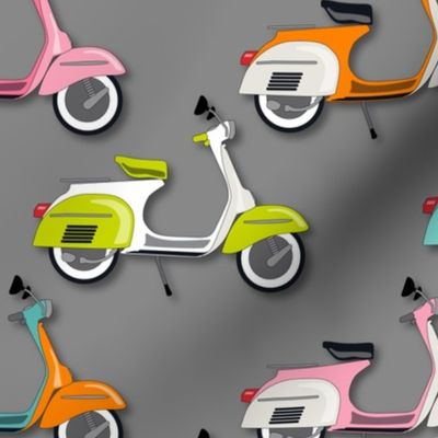 Vespas Galore *Multi on FLAT Gray