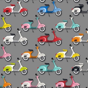 Vespas Galore *Multi on FLAT Gray