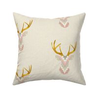 Deer Silhouette in Gilded Lavender