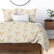 Deer Silhouette in Gilded Lavender