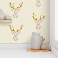 Deer Silhouette in Gilded Lavender