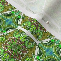 One Star Hexa Paisley Green