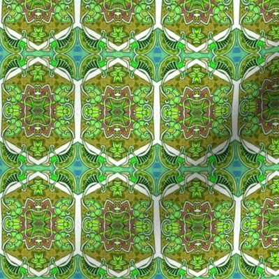 One Star Hexa Paisley Green