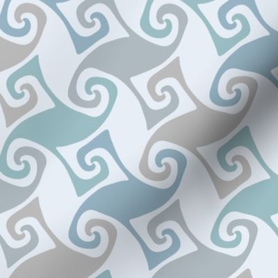 blue-grey trellis swirl