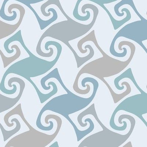 blue-grey trellis swirl