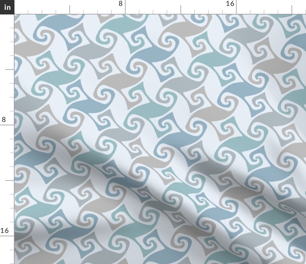 blue-grey trellis swirl