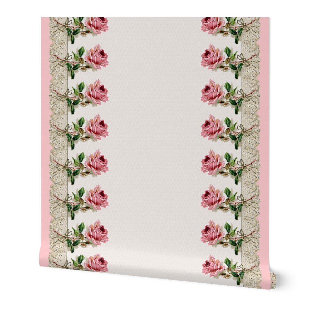 Georgiana  ~ Rose Swag Border Print ~ Dauphine ~ Double 