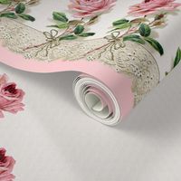 Georgiana  ~ Rose Swag Border Print ~ Dauphine ~ Double 