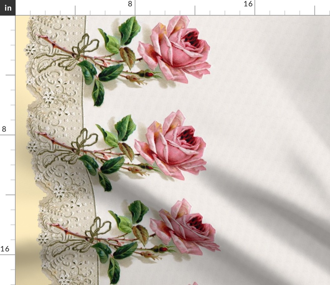 Georgiana  ~ Rose Swag ~ Trianon Cream ~ Double Border