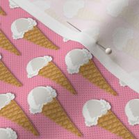Ice Cream Cone Vanilla Pink 1/3size