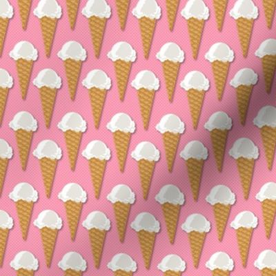 Ice Cream Cone Vanilla Pink 1/3size