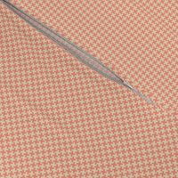 Houndstooth Coral&Cream small