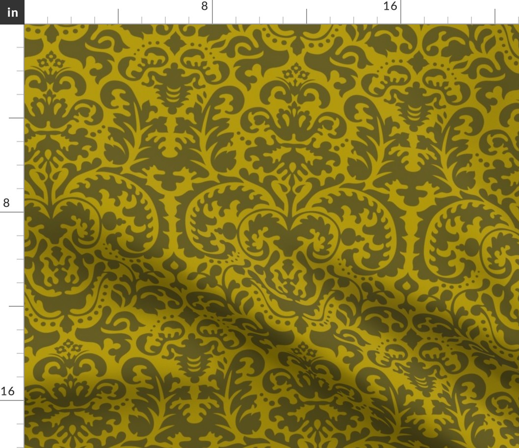 Anna Jacquard gold/green