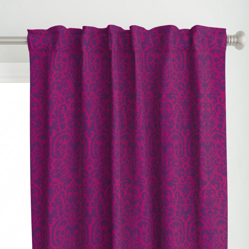 Anna Jacquard raspberry/plum