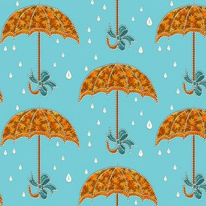 Umbrellas In Autumn