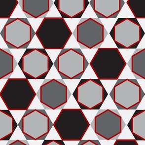 Hexagons (Small Red)