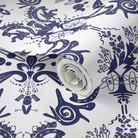 Cosmic Space Damask in lavender