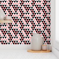 Triangles Coral Black White