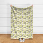 Mod Floral Gray and Yellow 1