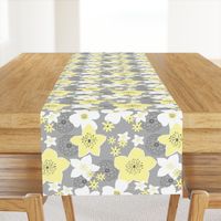 Mod Floral Yellow and Gray 2