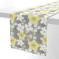 Mod Floral Yellow and Gray 2