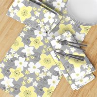 Mod Floral Yellow and Gray 2