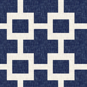 Squared Plus in Navy Linen