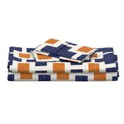 Squared Plus in Navy and Tangerine