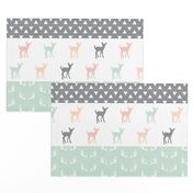 Girl Woodland Wholecloth // pink/grey/mint