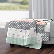 Girl Woodland Wholecloth // pink/grey/mint