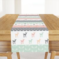 Girl Woodland Wholecloth // pink/grey/mint