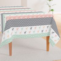 Girl Woodland Wholecloth // pink/grey/mint