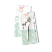 Girl Woodland Wholecloth // pink/grey/mint