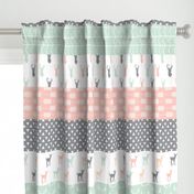 Girl Woodland Wholecloth // pink/grey/mint