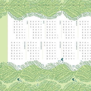 arborvitae green calendar towel