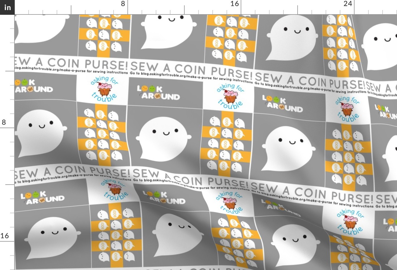 Little Ghost Coin Purse - Cut & Sew Pattern