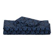 Black and blue damask