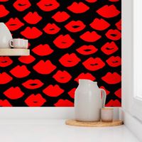 lips // lipstick fashion beauty makeup love valentines red girly print