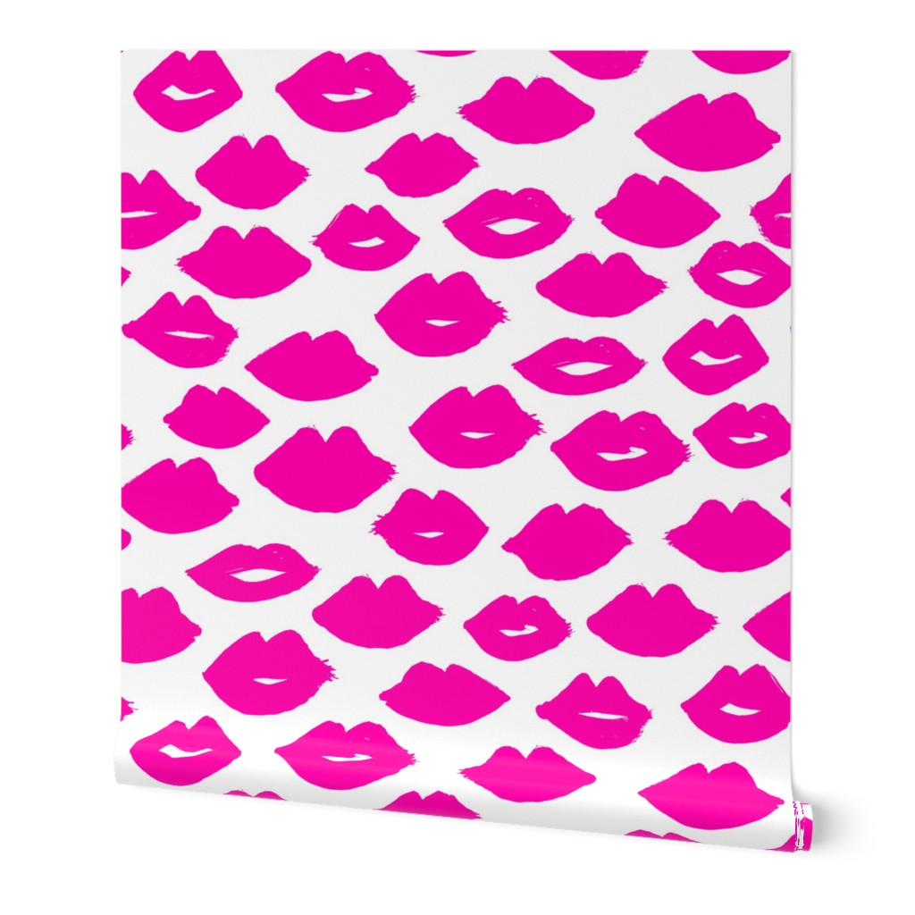 lips // lipstick beauty kiss valentines love pink illustration