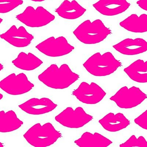 lips // lipstick beauty kiss valentines love pink illustration